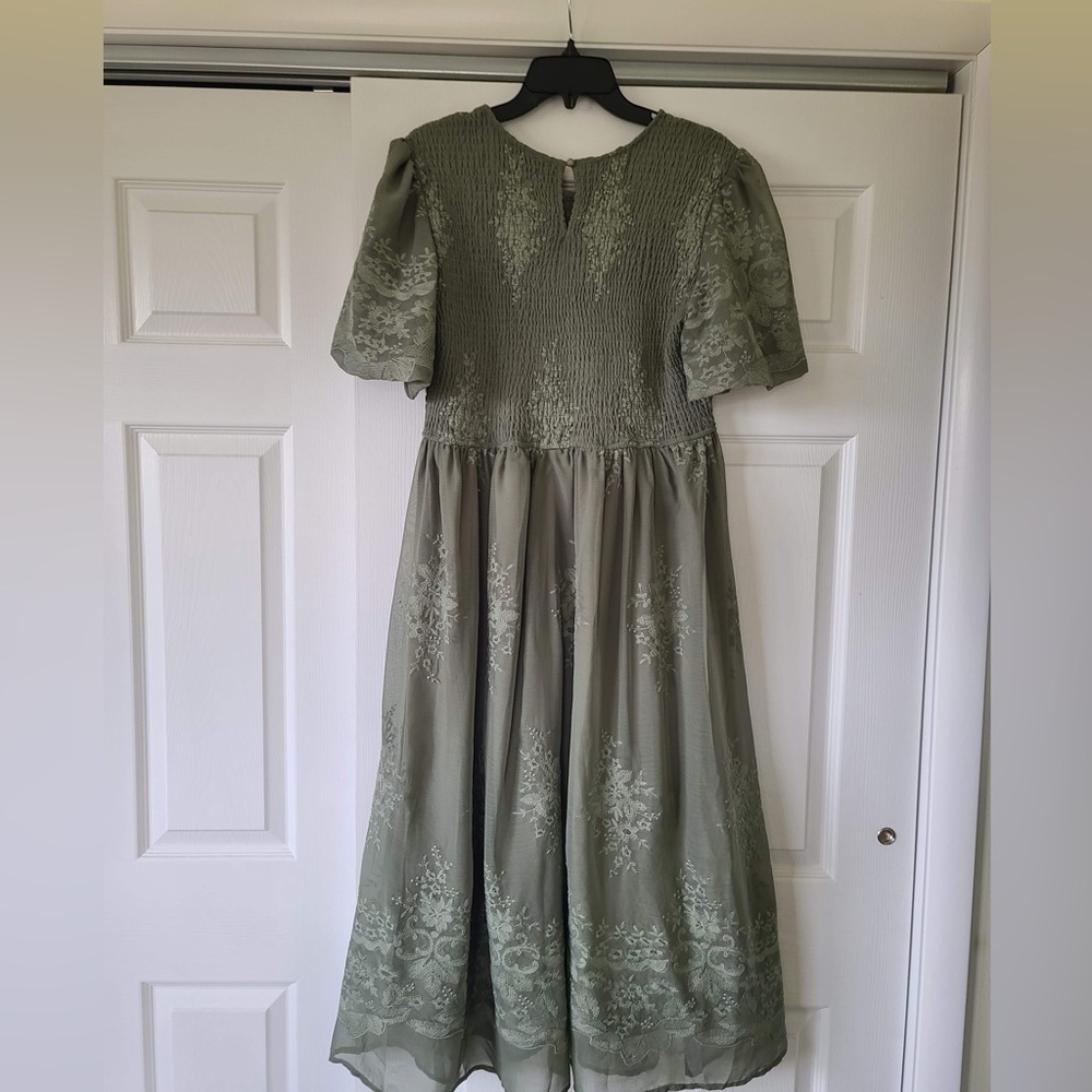 Baltic Born Sage Green Midi Dress - Picture 2 of 12